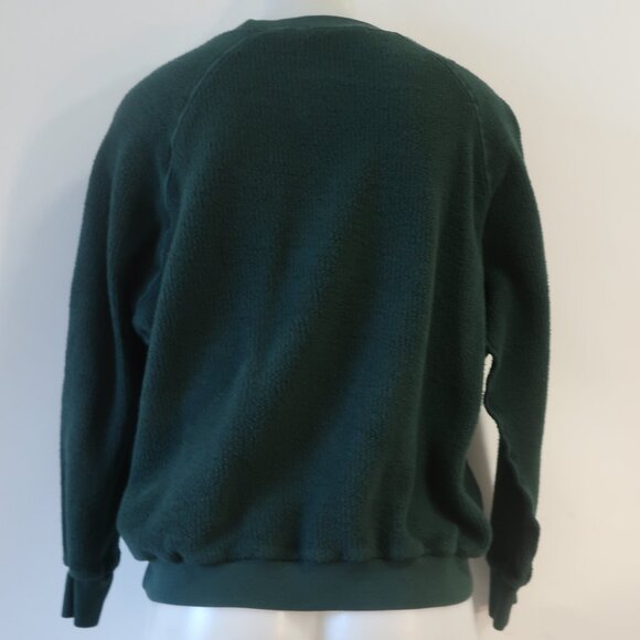 Womens PerfectWhiteTee Hunter Green Terry Sweater L - Picture 5 of 6